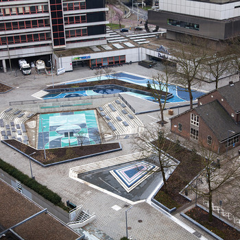 Waterplein van bovenaf gezien