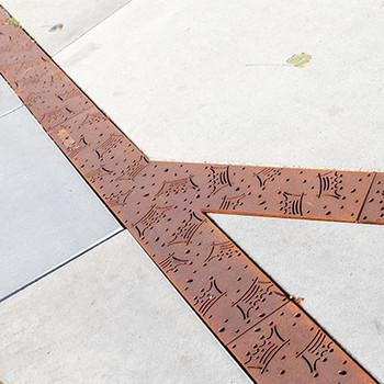 Roostergoot Multiline met CorTen staal