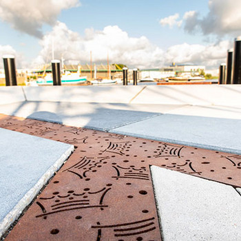 ACO Multiline CorTen stalen afdekking