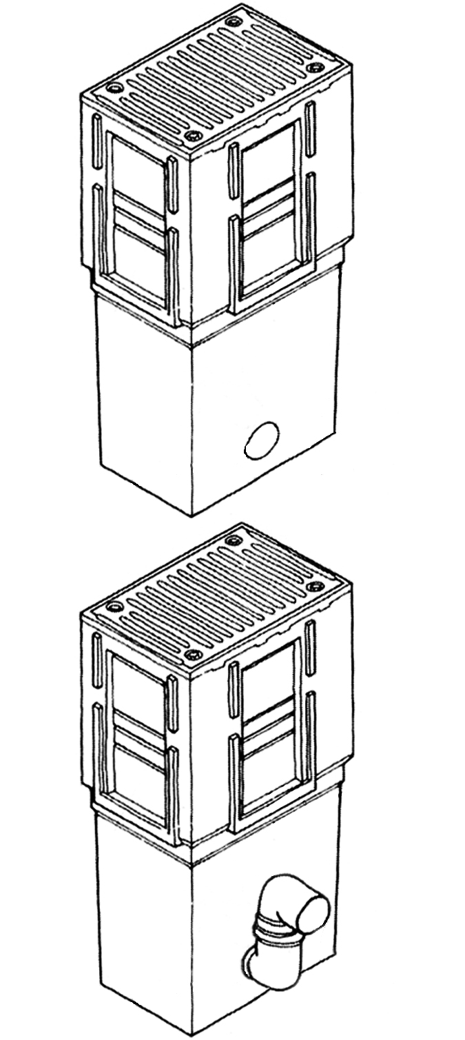 Uitloop via  bezinkput (lang model)