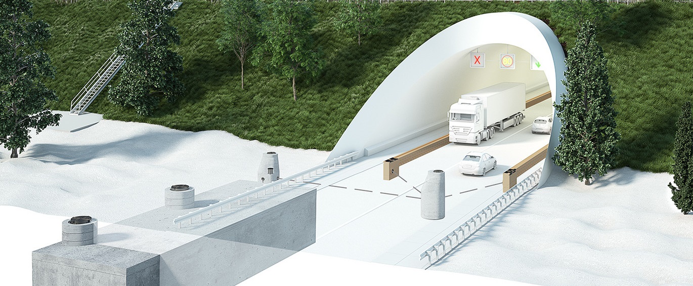 ACO Watermanagement - Header Tunnel Rendering - Afwatering Veilig Brandveilig Regen Druipwater