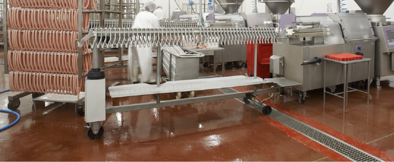 ACO Watermanagement - Header Vleesverwerkende Industrie Productieafdeling - Afwatering Voedselveiligheid Hygienefirst
