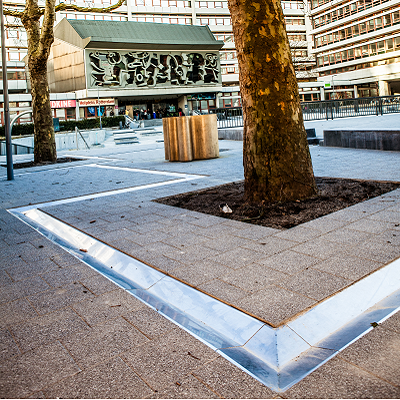 ACO Watermanagement - Pleinen Met Water 400x400px - Benthemplein Rotterdam - Watergoten Afwatering Infiltratie Stad Dorp.jpg